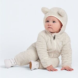 The North Face Cream Fleece Baby Onesie